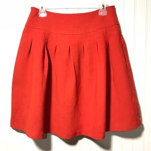 Banana Republic Orange Pleated Skirt Size 8